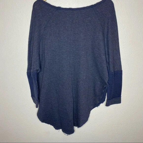 Free People Asymmetrical Raw Trim Hem Oversized Floral Sweater - Picture 5 of 11